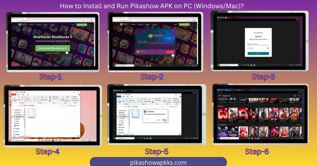 How to Install and Run Pikashow APK on PC (Windows/Mac)