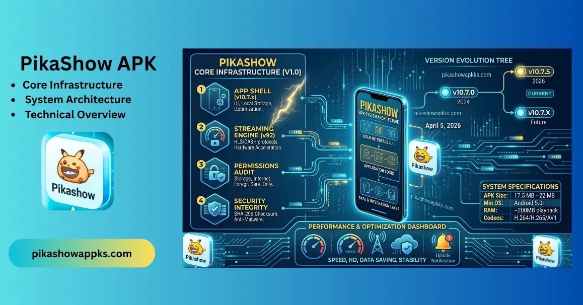 Inside PikaShow APK: Core Infrastructure, System Architecture & Technical Overview 1 pikashow apk technical system e1781032149989