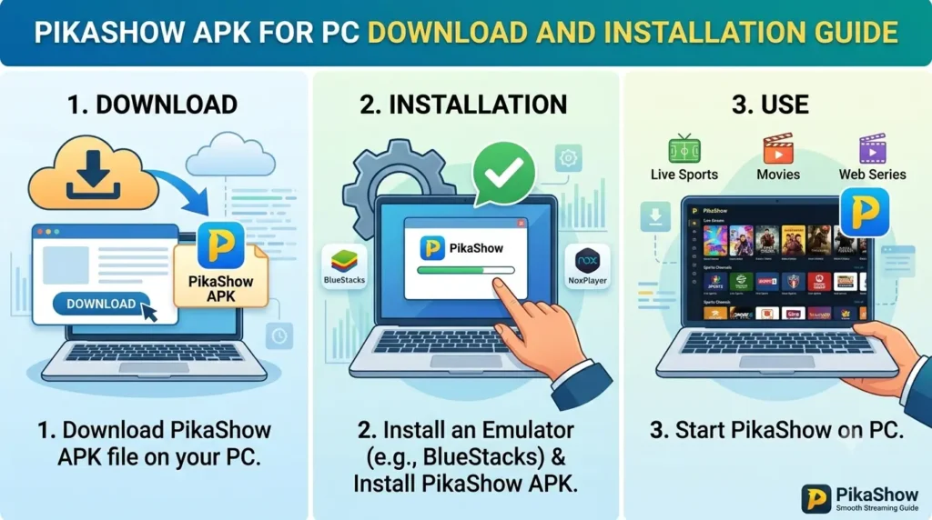 PikaShow APK for PC Download and Installation Guide 2 PikaShow APK for PC Download Installation Guide