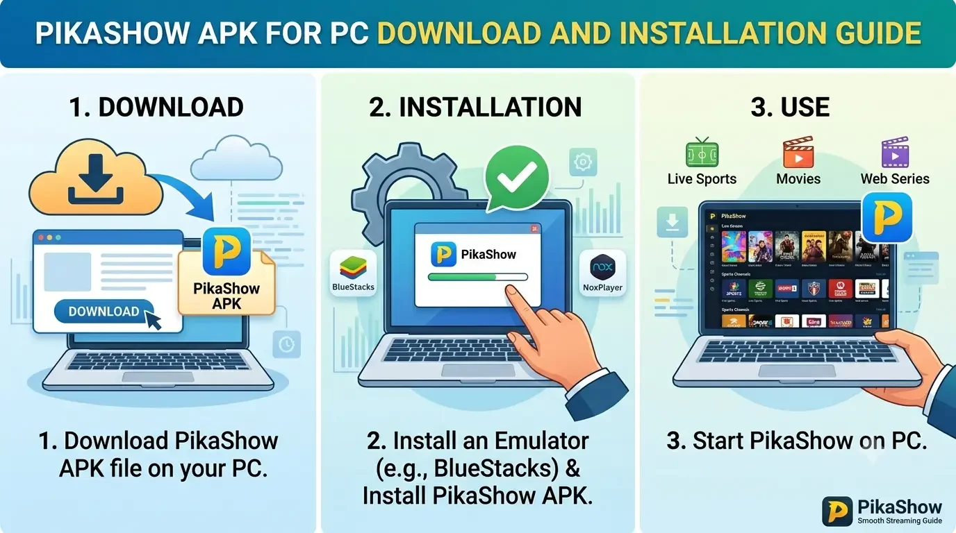 PikaShow APK for PC Download and Installation Guide 1 PikaShow APK for PC Download and Installation Guide