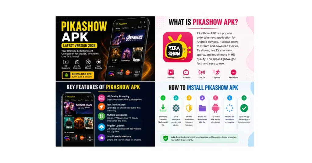 PikaShow APK Download Latest Version 2026 – Complete Installation Guide 2 PikaShow APK Features Installation Guide and Download Information